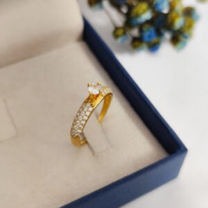 Solitário Ouro18k Princess