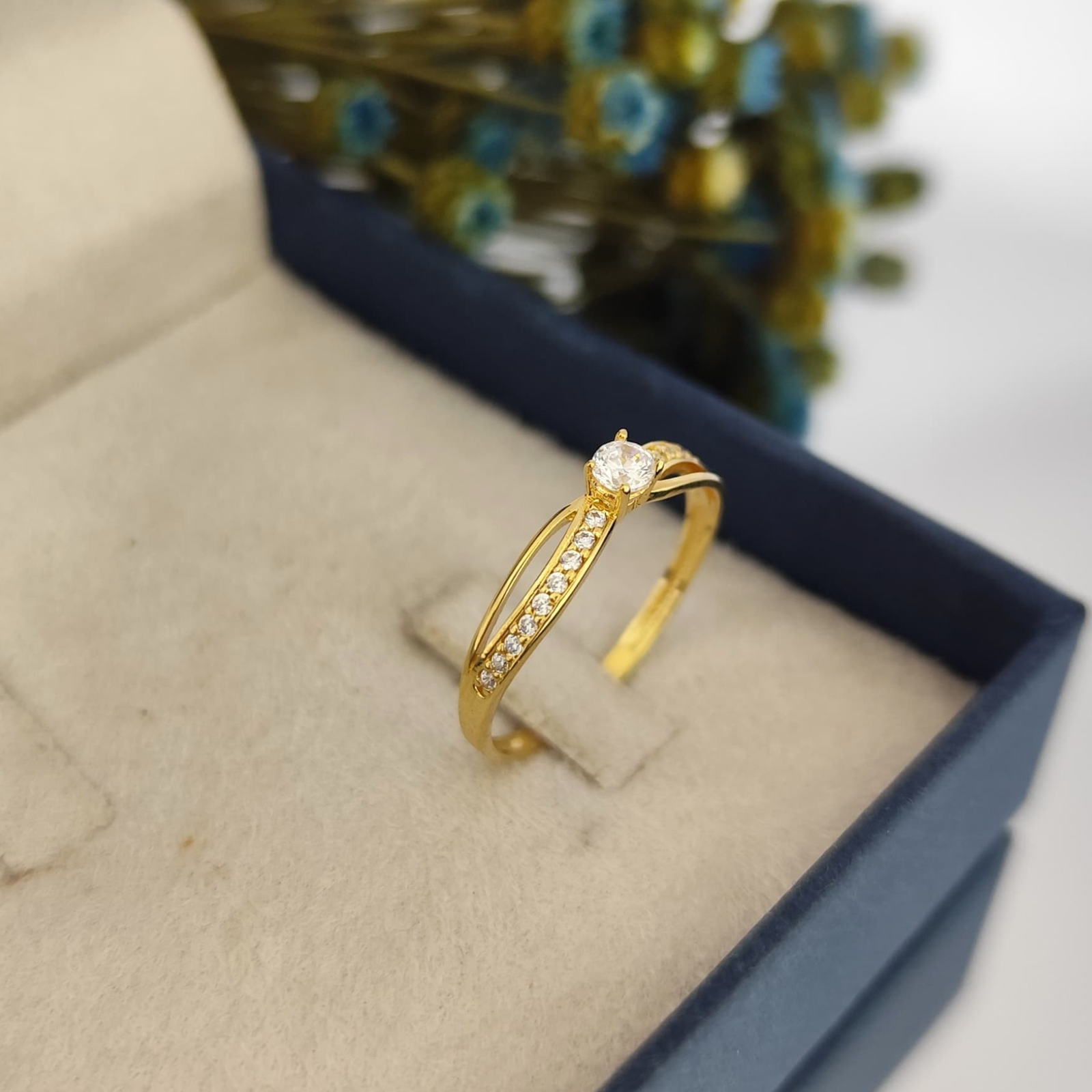 Solitário ouro18k Infinity
