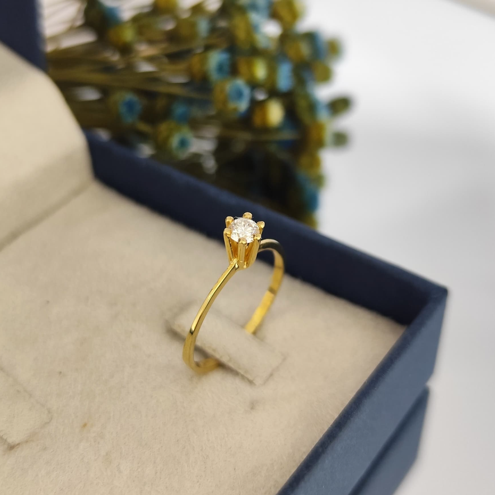 Solitário Ouro18k Lady Di