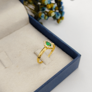 Anel Formatura Ouro18k Verde