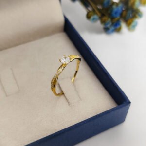 Solitário Ouro10k Trançado